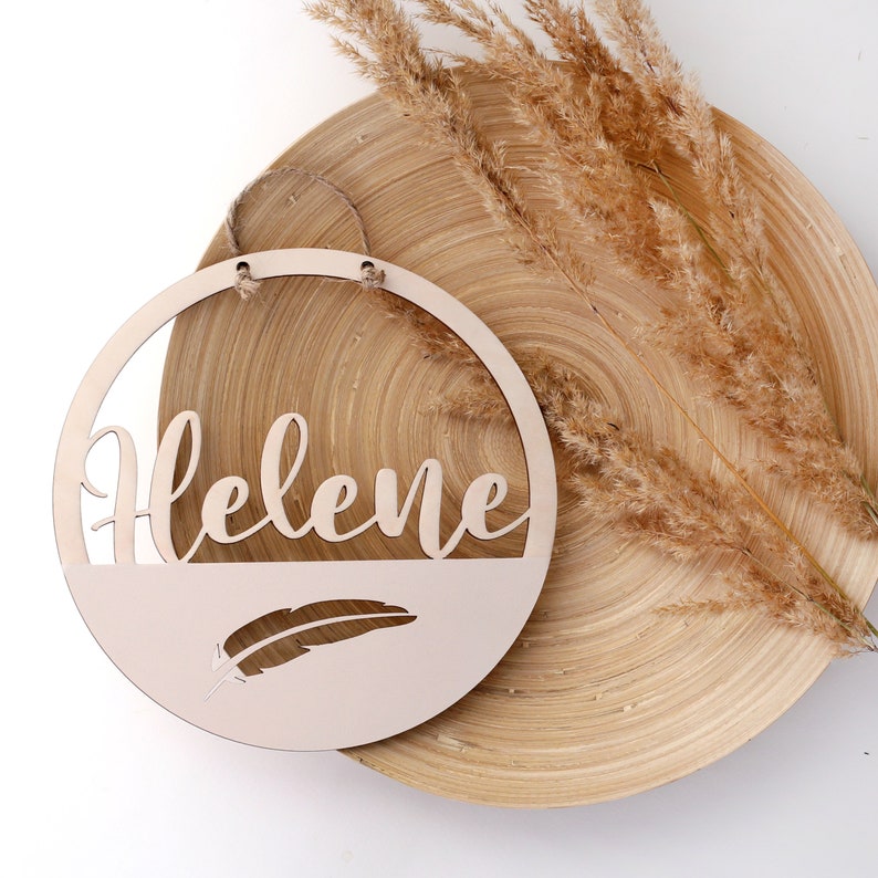 Personalized ornament Laser cut name Birthday gift wooden ornament image 8