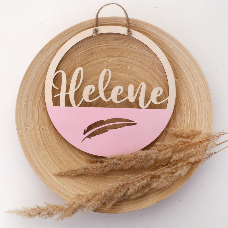 Personalized ornament Laser cut name Birthday gift wooden ornament image 7