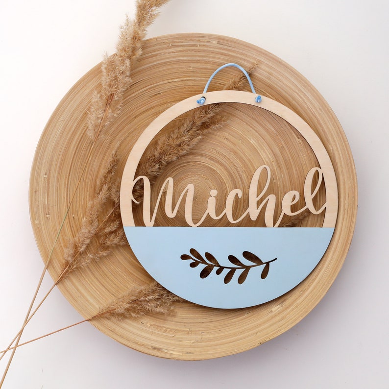 Personalized ornament Laser cut name Birthday gift wooden ornament image 1
