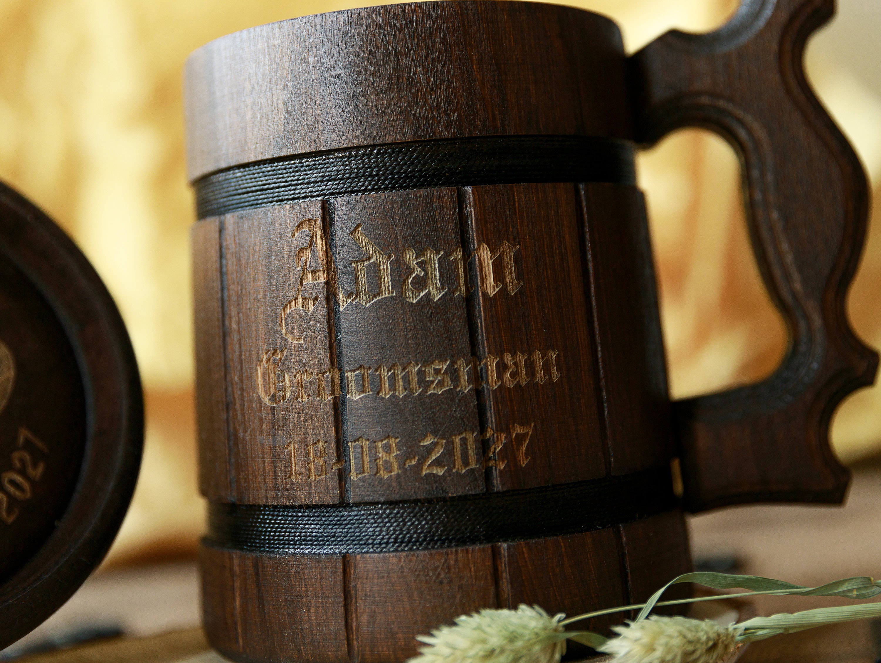Gift for Him Personalized Wooden Beer Mug Gift Ideas Gift for Etsy