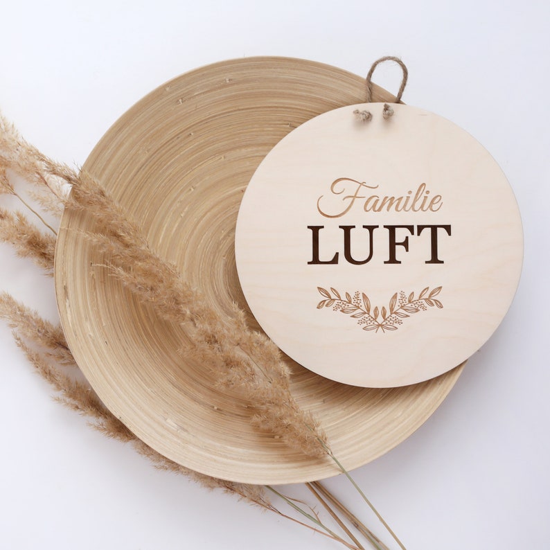 Wooden ornament personalized decoration Baby shower gift engraved name image 8