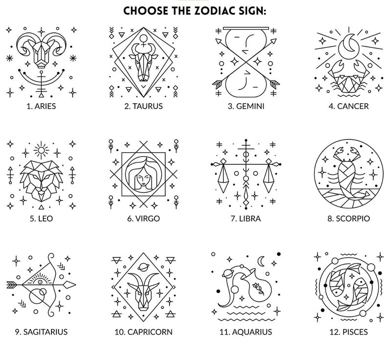 Cartera pequeña personalizada con el signo del zodiaco llavero dorado cartera de cuero vegano horóscopo grabado imagen 3
