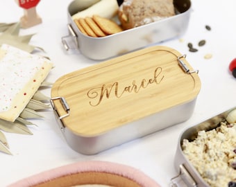 Lunch box Personalized gift for a child Breakfast box Stainless steel box