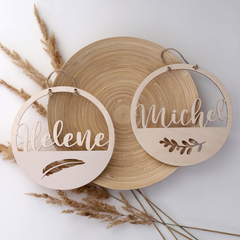 Personalized ornament Laser cut name Birthday gift wooden ornament image 6