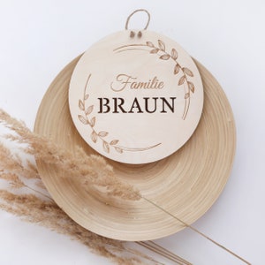 Wooden ornament personalized decoration Baby shower gift engraved name image 9