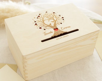 Envelope box Personalized gift Wooden box Idea for a gift Engraved Tree