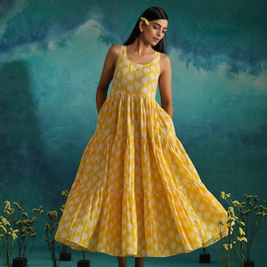 Multi tiered maxi dress in beautiful summer print
