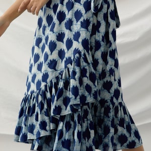 Floral frill wrap dress image 4