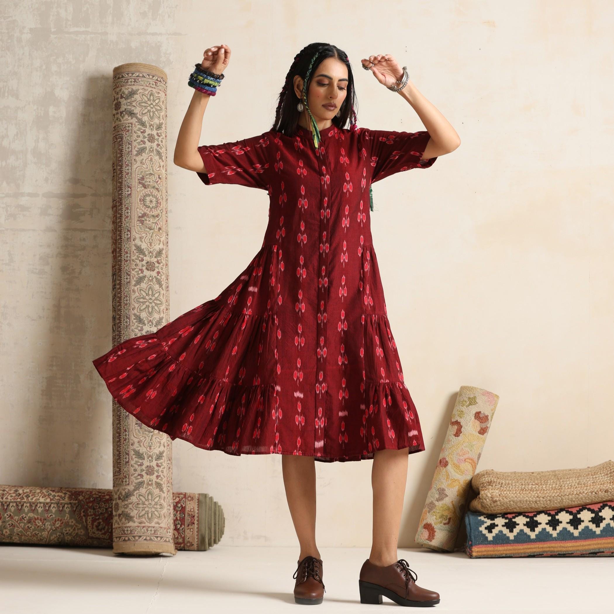 Indian Fit and Flare Dress - Etsy