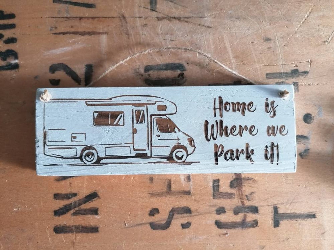 Handmade Rustic Wooden Laser Engraved Motorhome Sign - Etsy UK
