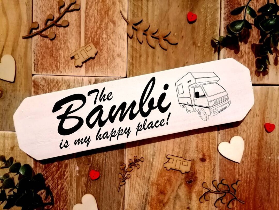 Handmade Wooden Bedford Bambi Campervan Sign - Street Sign Style - Etsy