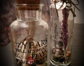 Personalized Mini Scroll Message in a Bottle for Greetings, Invitations ...