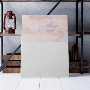Wabi Sabi Minimalist Canvas Wrapped Abstract Wall Art for Living Room, Bedroom, Study - Japandi Interior Style Wall Decor
