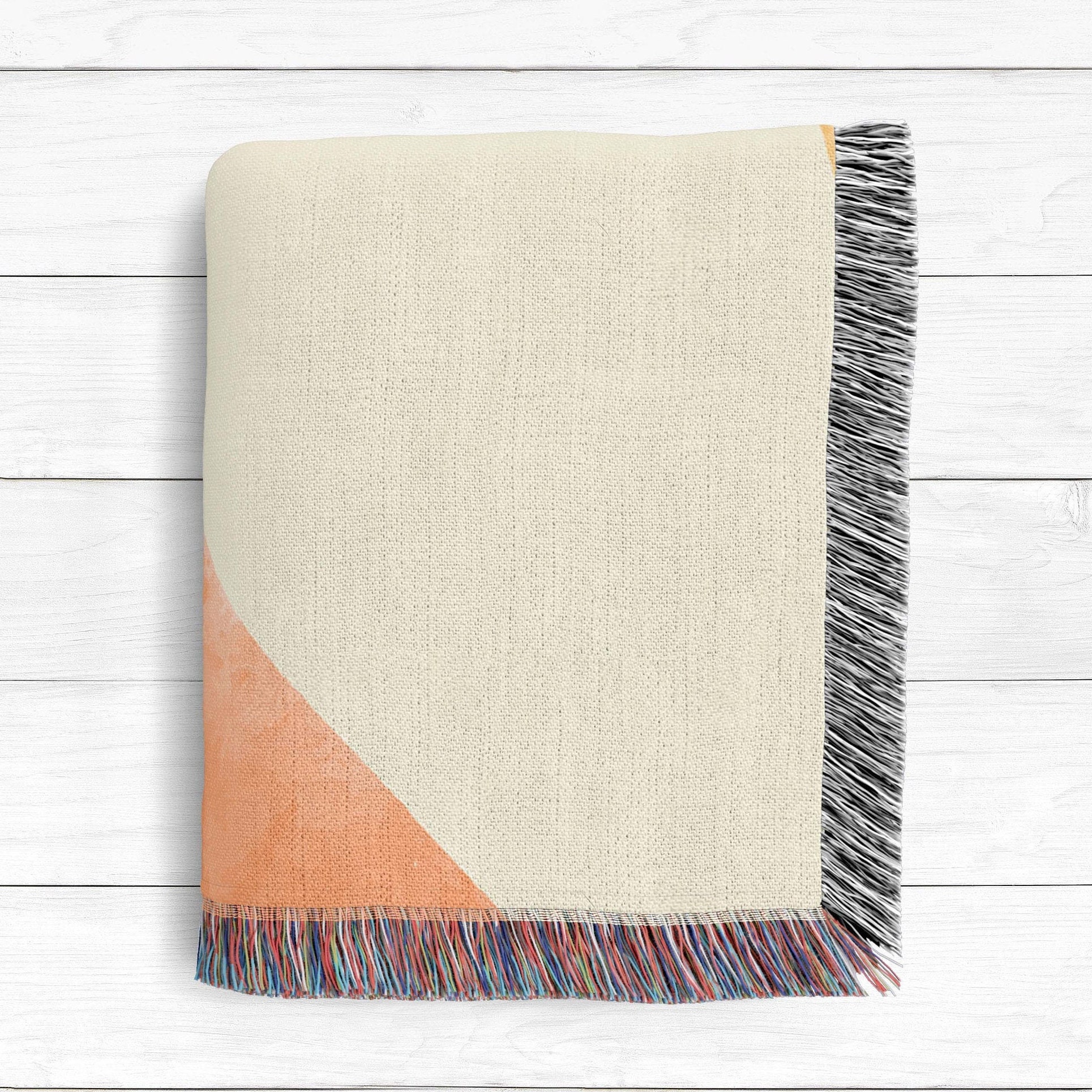 Large Bohemian Style Throw Blanket Neutral Cozy Blanket for Etsy