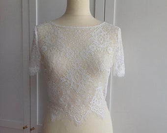 transparent lace top