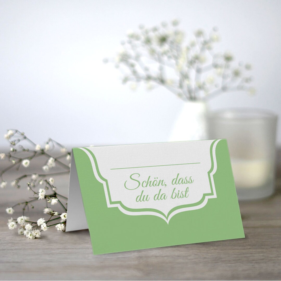 50 Stück Tischkarten Hochzeit, Tischkarten Geburtstag, Tischkarten