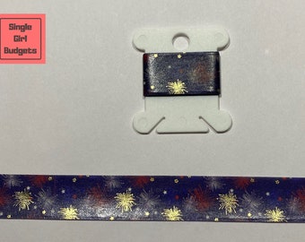Washi Tape Sample 24" - Gold Foil Fireworks