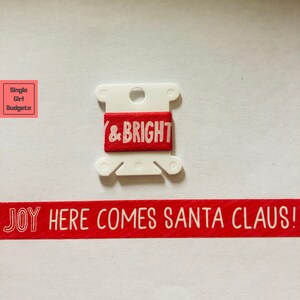Washi Tape Sample 24&quot; - Here Comes Santa