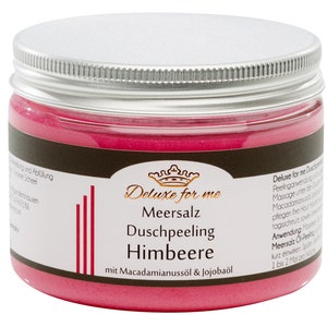 61.76EUR/1kg Duschpeeling HIMBEERE Duschmousse Meersalz Bild 1