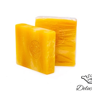 87.78EUR/1kg Sea buckthorn soap with sea buckthorn pulp oil and silk image 2