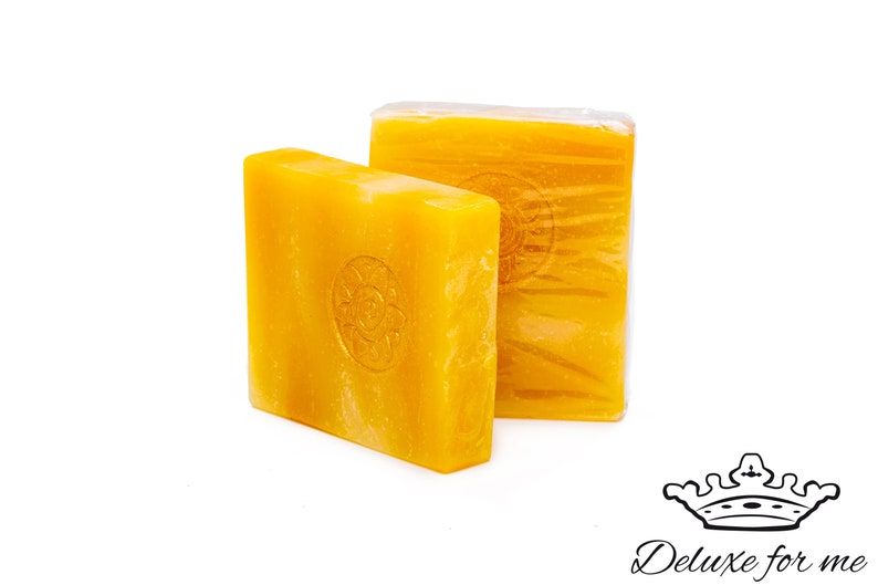 87.78EUR/1kg Sea buckthorn soap with sea buckthorn pulp oil and silk image 2