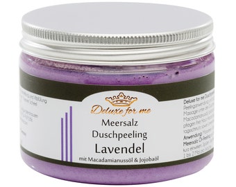 61.76EUR/1kg Duschpeeling LAVENDEL Duschmousse Meersalz