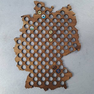 Bottle cap map Germany