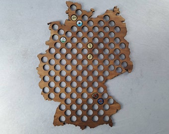 Bottle cap map Germany