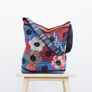 Bohemian Shoulder Bag [PDF file PATTERN]. patchwork bag. Designed by Anna Studio.