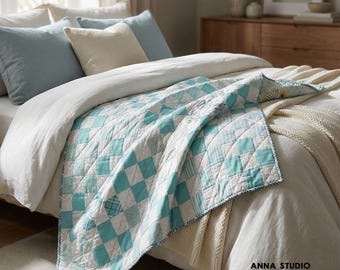 Baby Quilt Pattern, Classic Patchwork Design .PDF Pattern, NNA STUDIO