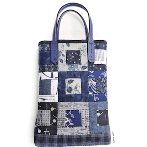 Fönster Mini Tote PDF-mönster, Log Cabin Quilt-väska, Patchwork Nybörjarsömnad (Digitalt mönster)