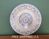 Very nice vintage large serving plate by Boch Freres La Louviere (Belgium), Meissen decor. Charger. FREE shipping US, Canada Europe