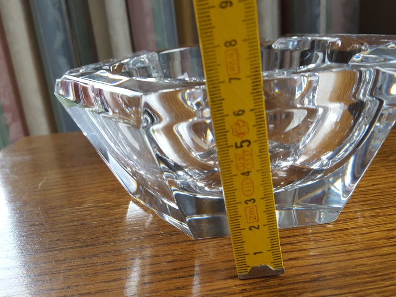 hexagon Belgium Cendrier en cristal Aschenbecher Kristall \u043f\u0435\u043f\u0435\u043b\u044c\u043d\u0438\u0446\u0430 \u0432 \u043a\u0440\u0438\u0441\u0442\u0430\u043b\u043b\u0435 \u6c34\u6676\u70df\u7070\u Vintage crystal ashtray Val Saint Lambert