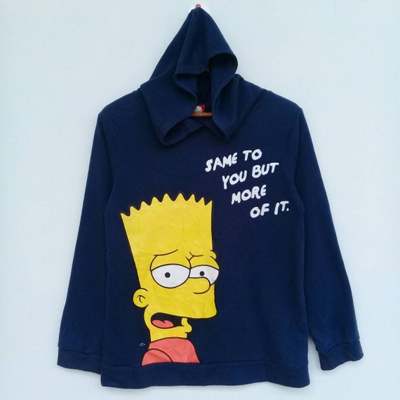 Rare Bart Simpson Hoddie Big Image Cartoon Hoodie pullover | Etsy