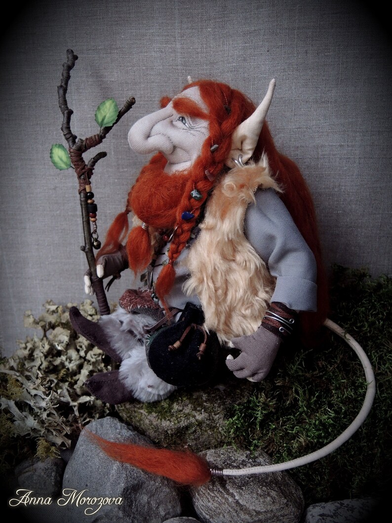 Norvegian Troll Doll Viking Art Style Scandinavian Norse Etsy