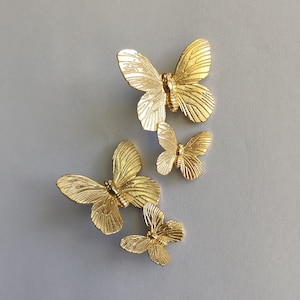 Butterfly Earrings, Gold Butterfly Statement Earrings, Stud Earrings, Birthday Gift, Christmas Gift