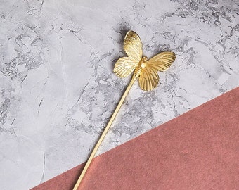 Butterfly Bookmark, Gold Metal Brass Bookmark, Book Lovers Gift, Graduation Gift, Book Accessories