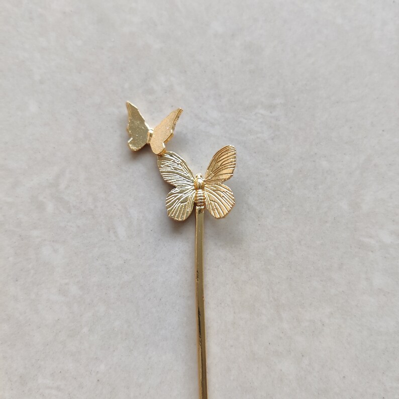 Gold Butterfly Bookmark, Metal Bookmark, Two Butterfly Bookmark, Book Accessories, Gift for Readers Booklovers, Brass Bookmark Cute Bookmark image 5