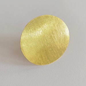 Gold überzogener runder Aussagering, justierbarer Ring, Brautjungfer Schmuck, handgemachte Ringe Geschenk