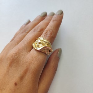 Bold Gold Statement Ring, Big Cocktail Ring, Trendy Dainty Ring, Party Jewelry, Gift for Her
