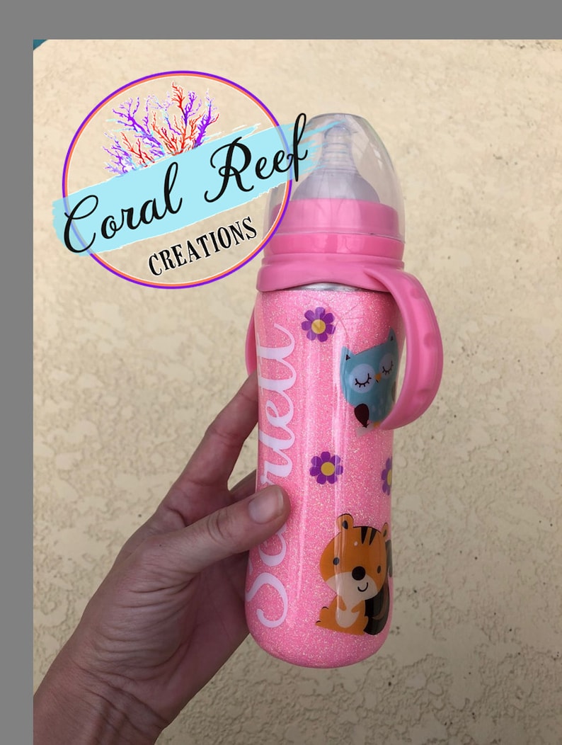 Custom Baby Bottle // Custom Tumblers // Personalized Cups Etsy
