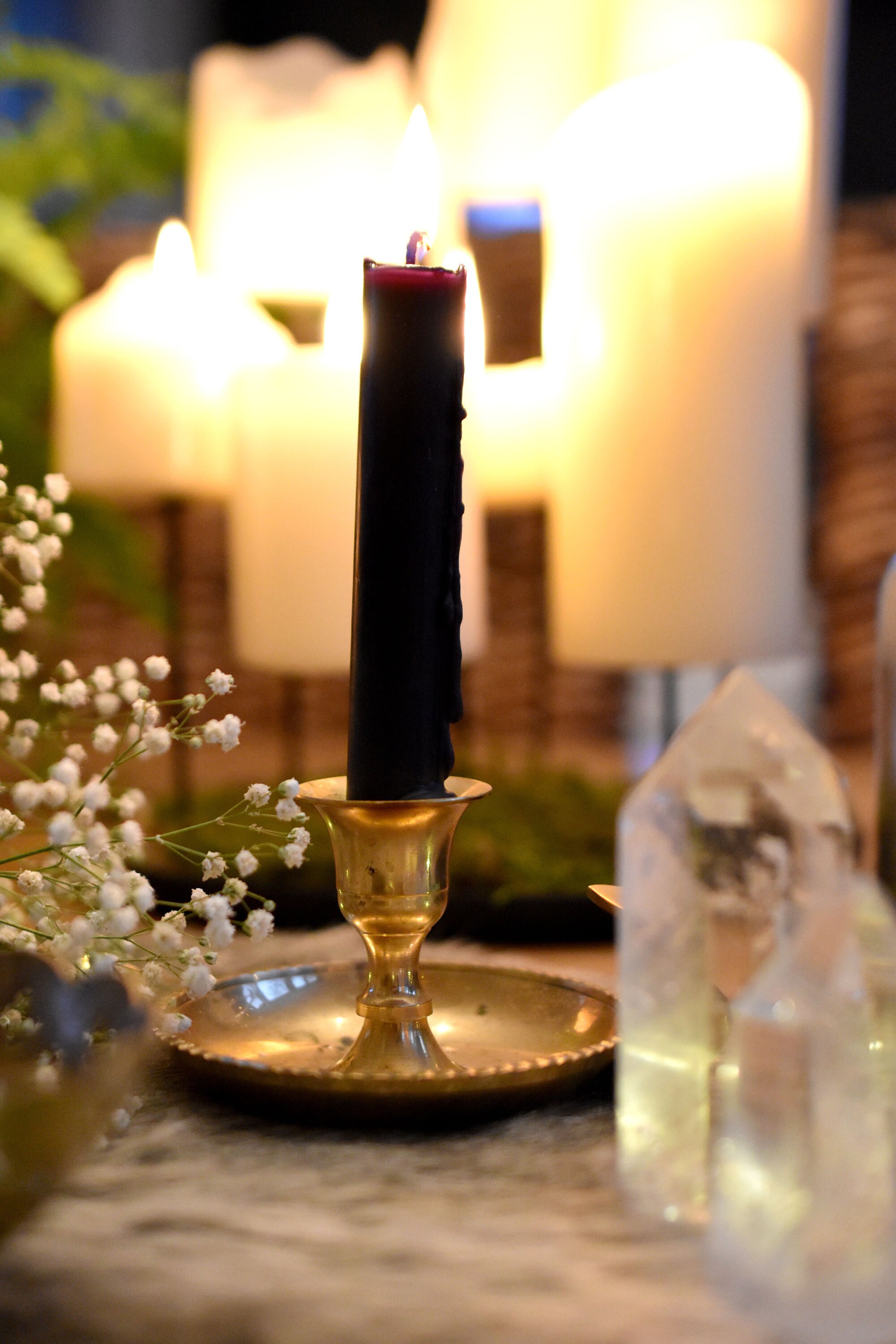 Bougie Végétale Naturelle d'intention, Réalisée à La Main Par Un Artisan Cirier - Coloris Noir