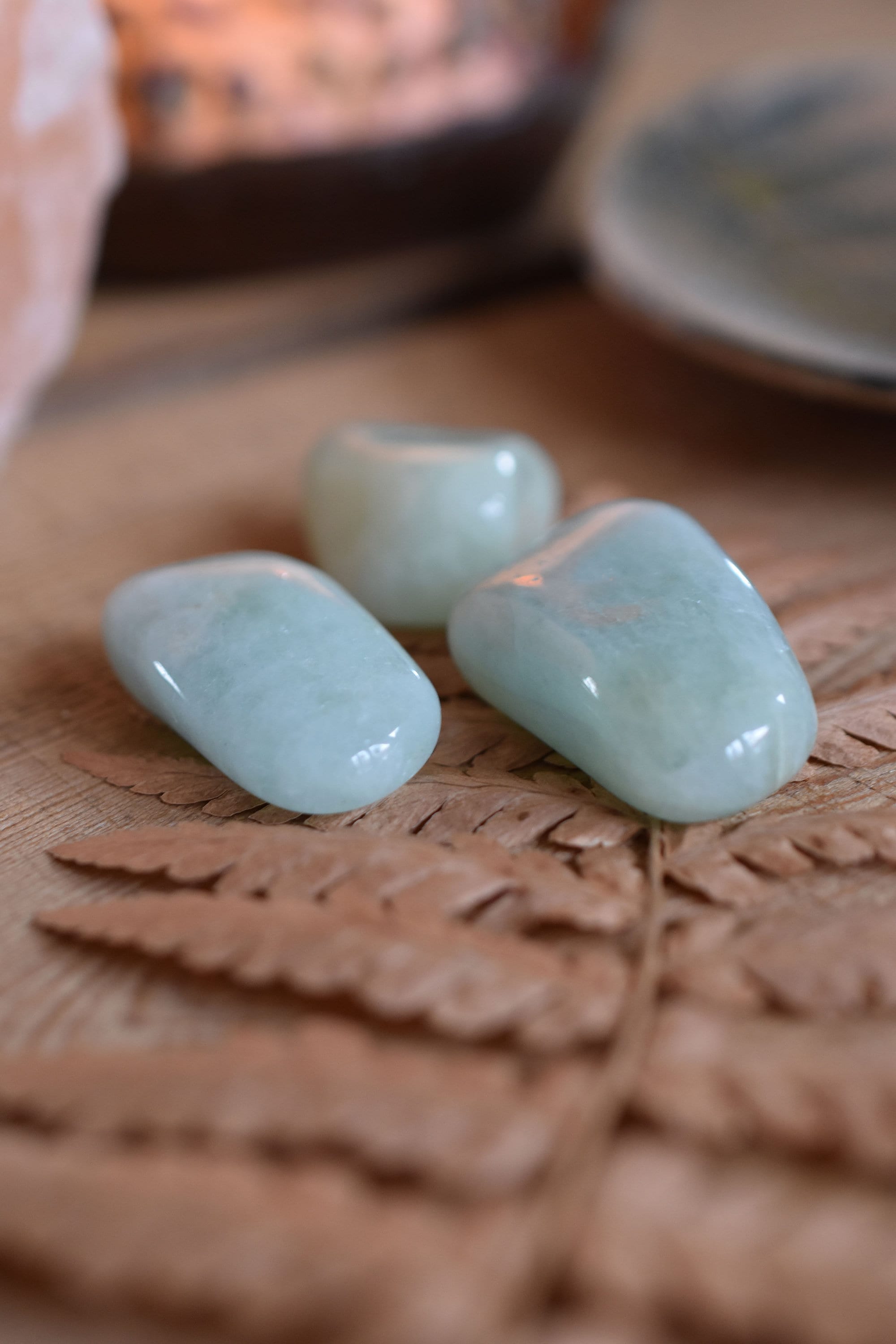 Galet Poli d' Aigue Marine - Paix & Communication