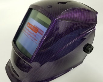 Hydro Dipped Welding Helmet Auto Dark  Wham30  Series PLUM CRAZY PURPLE Mopar