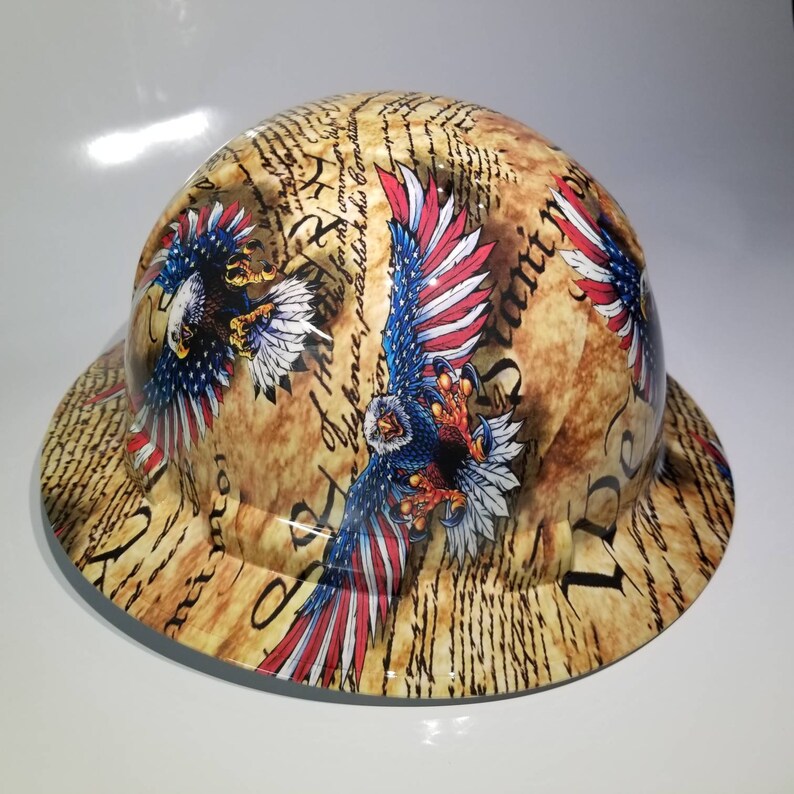 Full Brim Hydro Dipped Custom Hard Hat in We the People Etsy