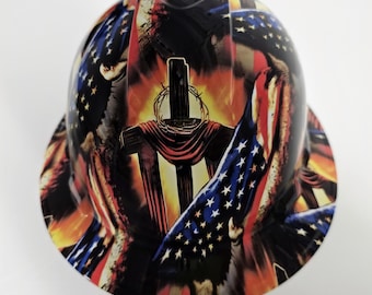 Wet works imaging Full Brim Hard Hat custom hydro dipped 