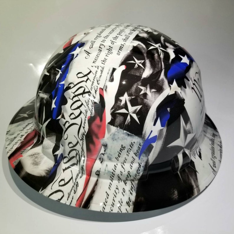 Full Brim Hard Hat Custom Hydro Dipped in 2nd Amendment We the Etsy