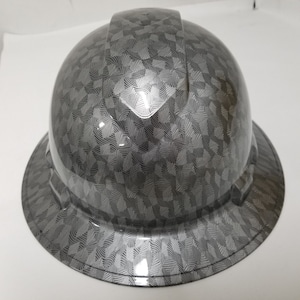 full brim hard hat custom hydro dipped in CARBONITE CARBON FIBER