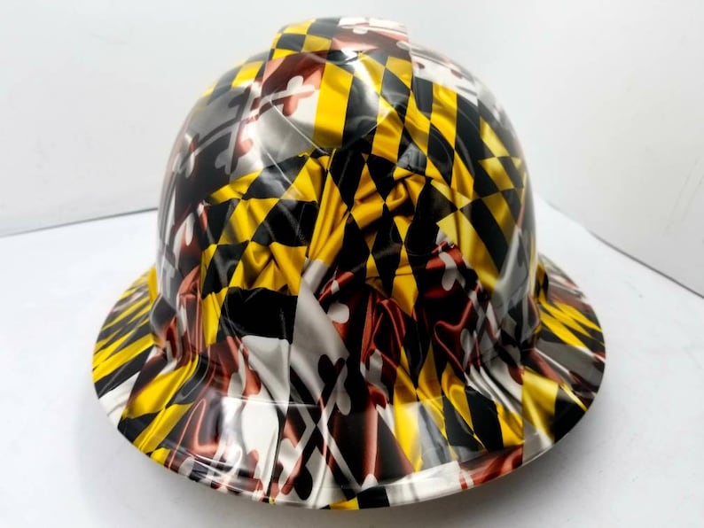 Full Brim Hydro Dipped Custom Hard Hat Dipped in Maryland Etsy