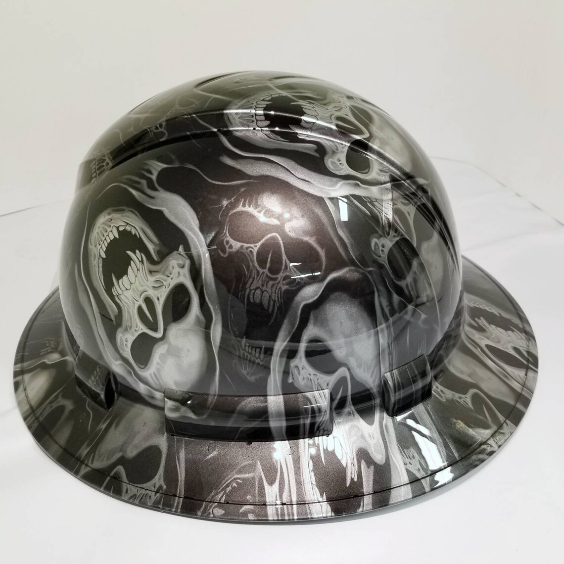 Full Brim Hydro Dipped Custom Hard Hat Dipped in Reaper Skulls Etsy